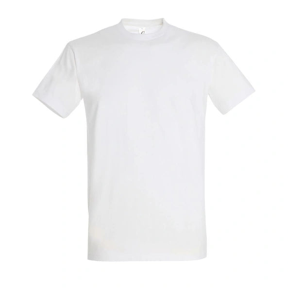 T-shirt coupe droite unisexe col rond manches courtes
