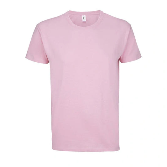 T-shirt coupe droite unisexe col rond manches courtes