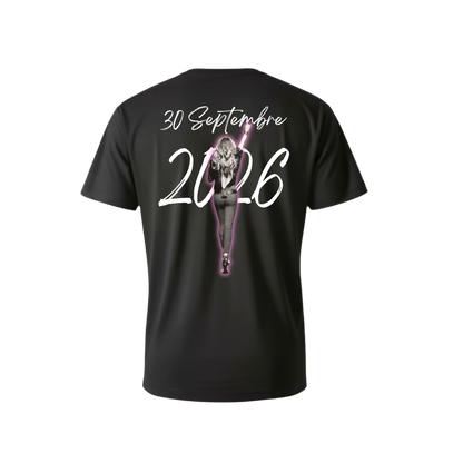 T-shirt concert de Céline Dion noir col rond