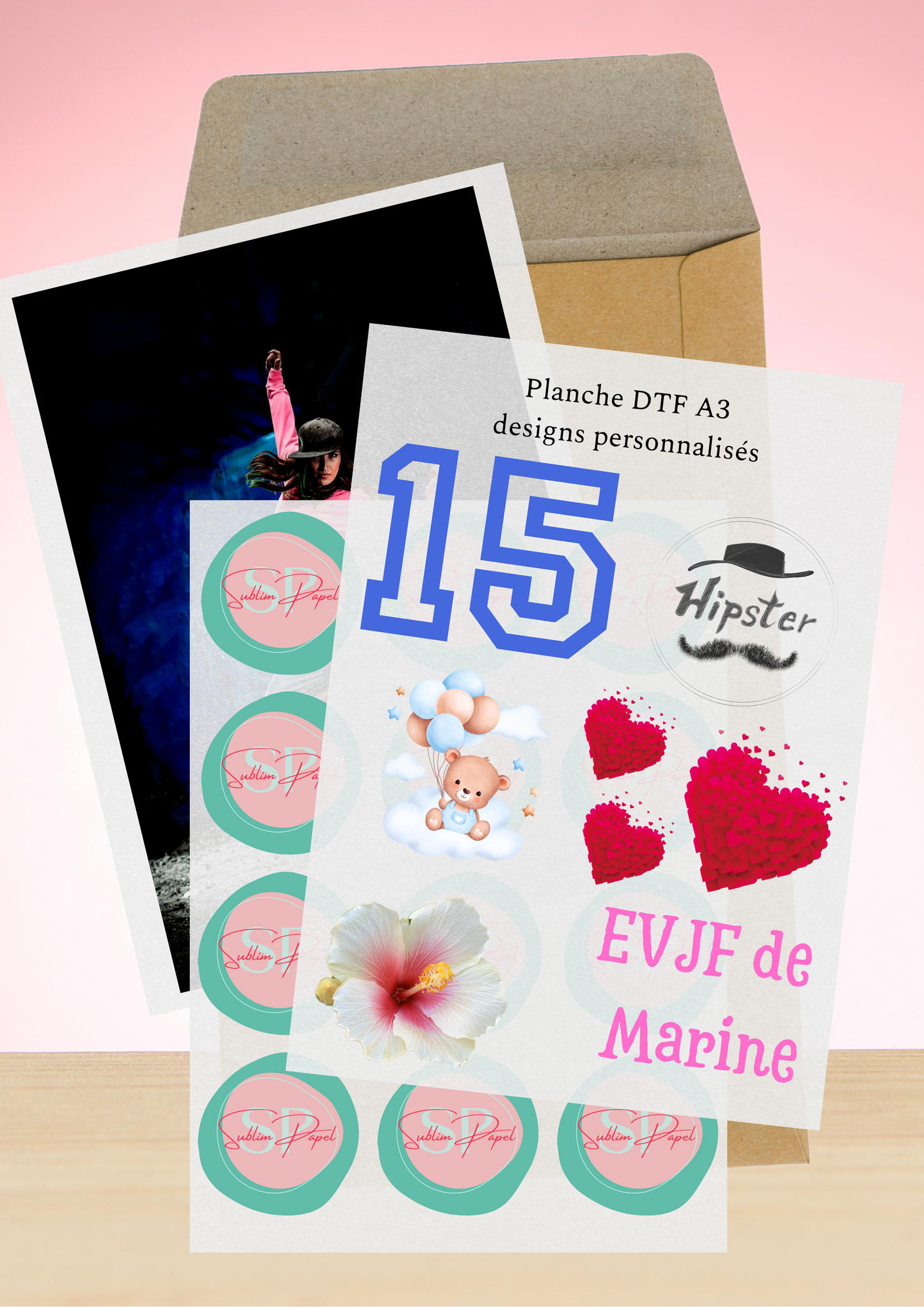 Planche DTF A3 personnalisée