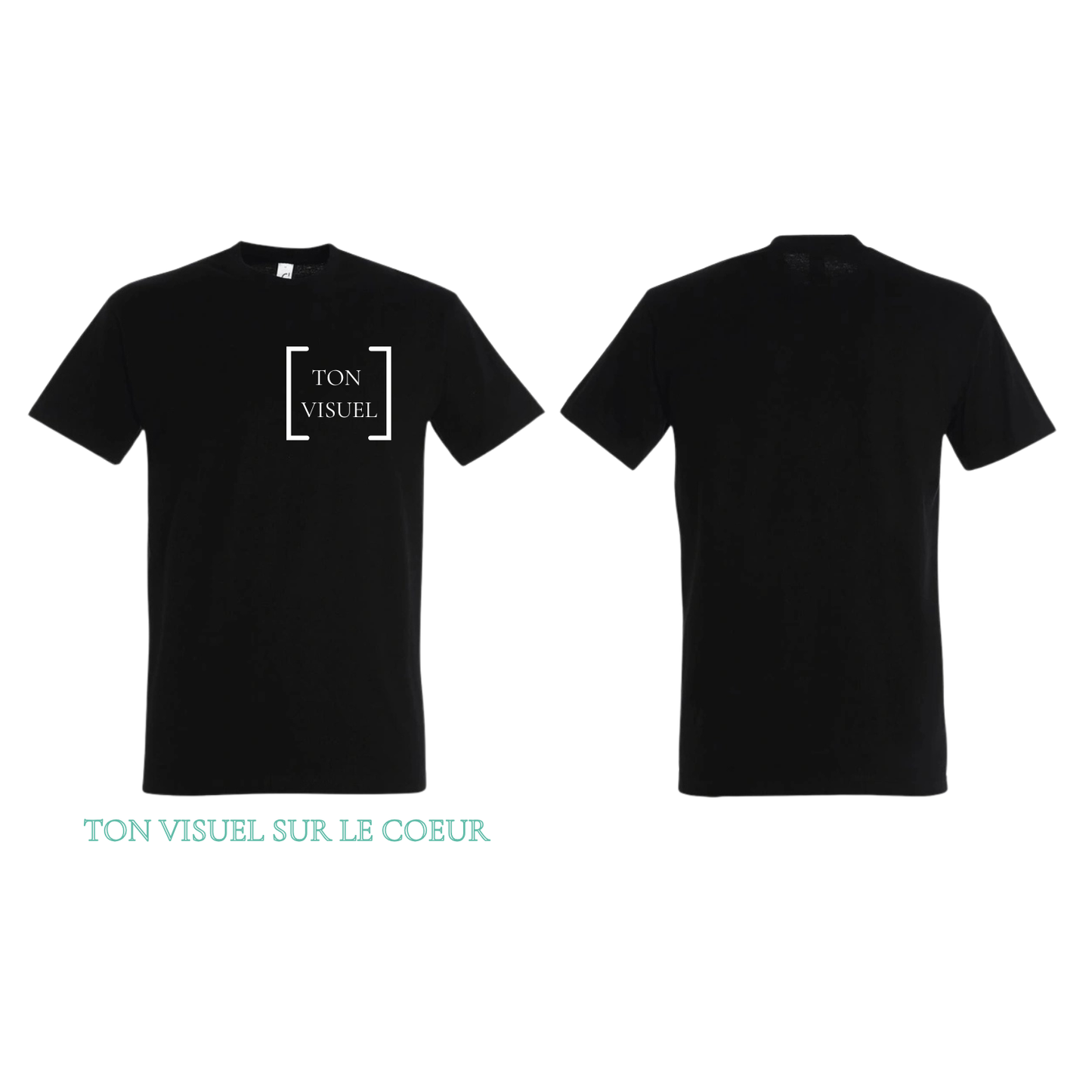 T-shirt à manches courtes personnalisé motif sur le COEUR