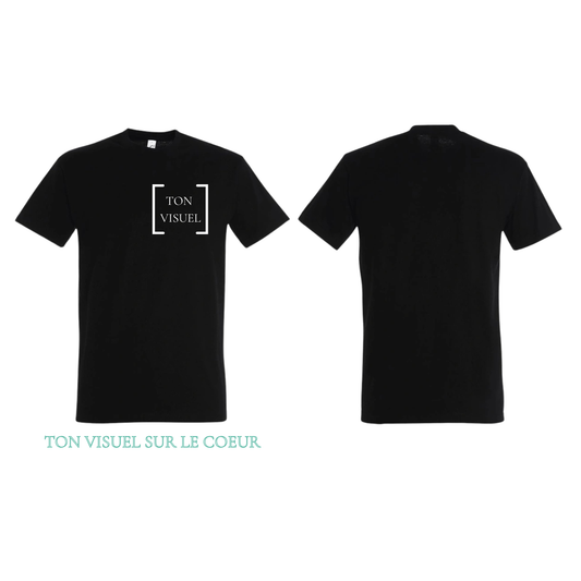 T-shirt à manches courtes personnalisé motif sur le COEUR